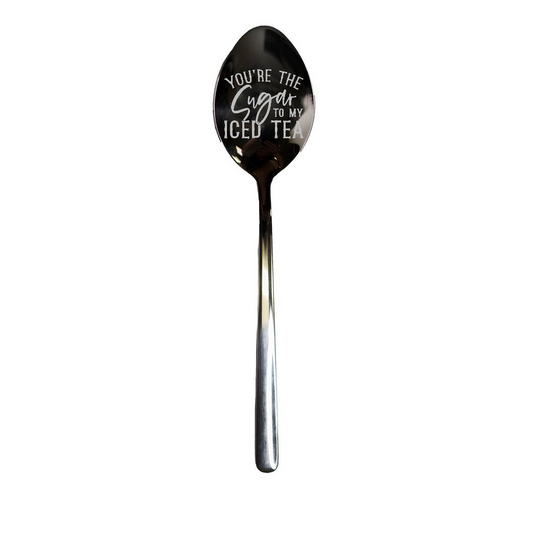 Etched spoons, tea stirrer, coffee stirrer