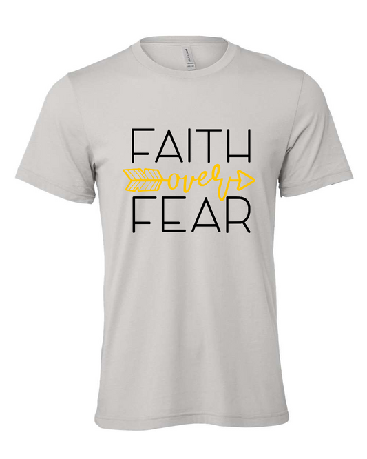 Faith over Fear T-Shirt (black/gold print)