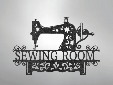 Sewing Monogram - Steel Sign