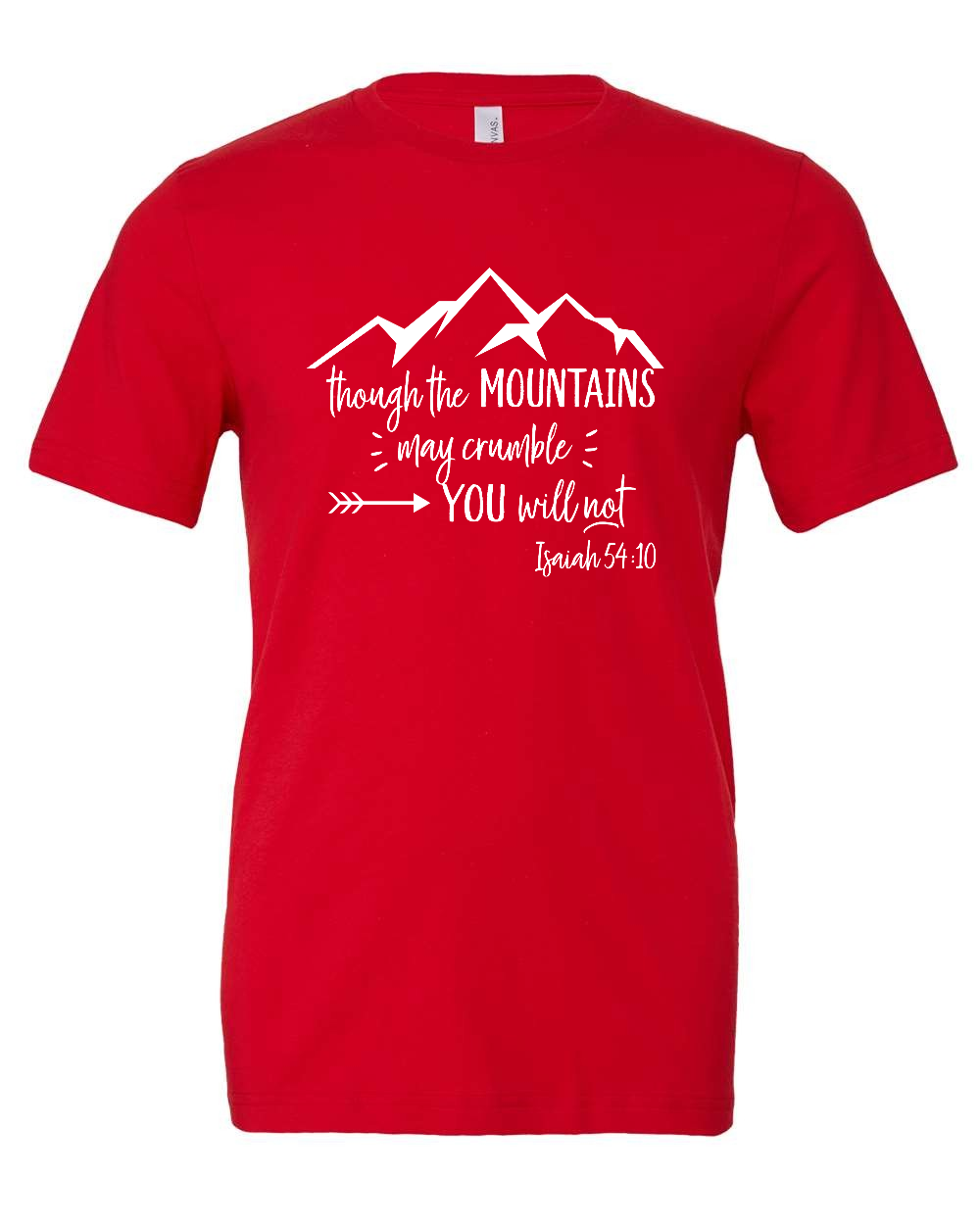 Isaiah 54:10 T-Shirt (white print)