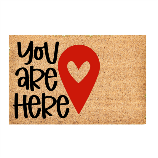 Custom Door Mat | You are here doormat | Front Door Decor | Housewarming Gift | Welcome Doormat