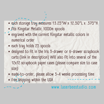 Kingstar Metallic embroidery thread storage trays