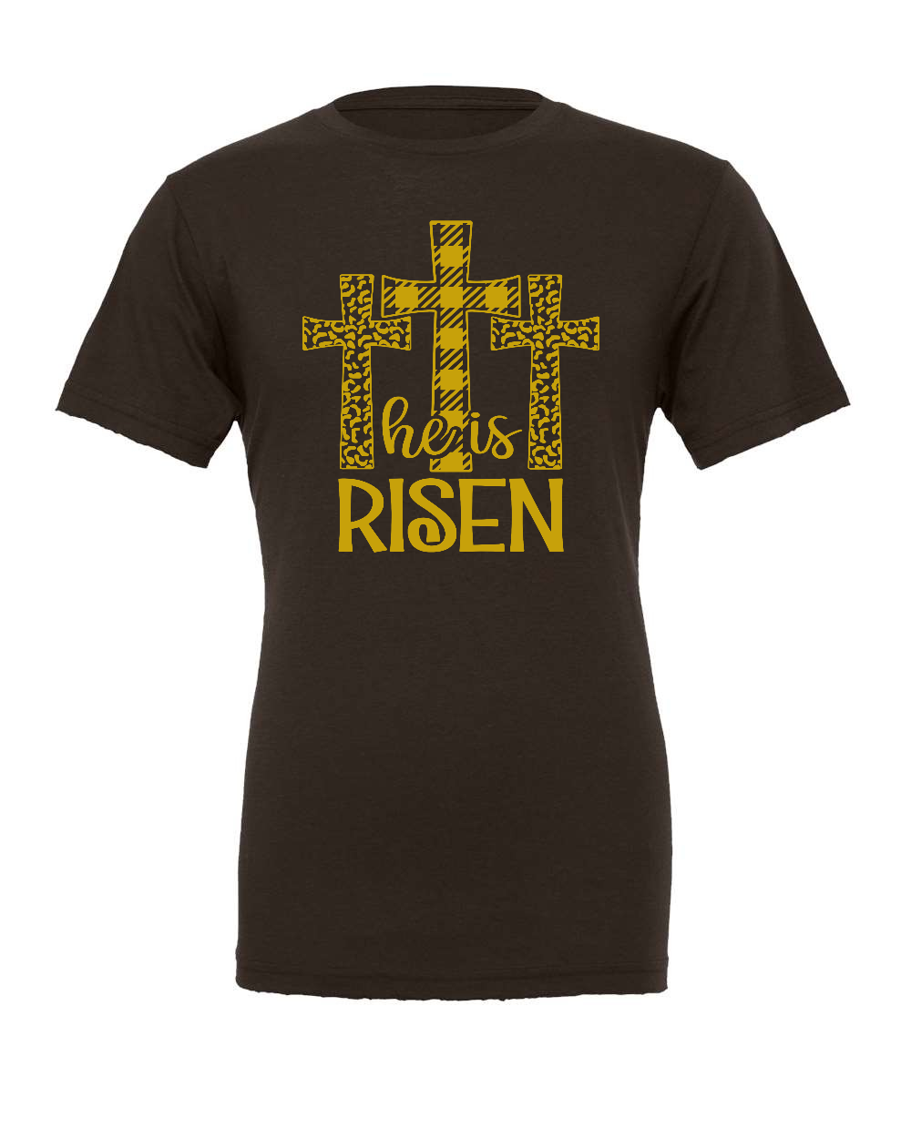 He is Risen T-Shirt (gold print)