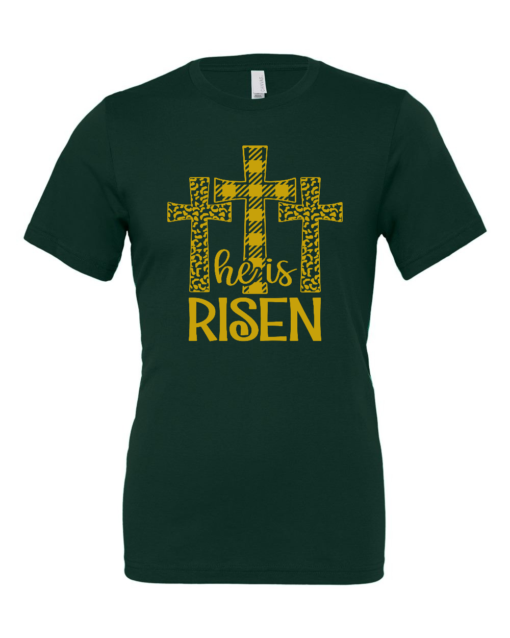 He is Risen T-Shirt (gold print)