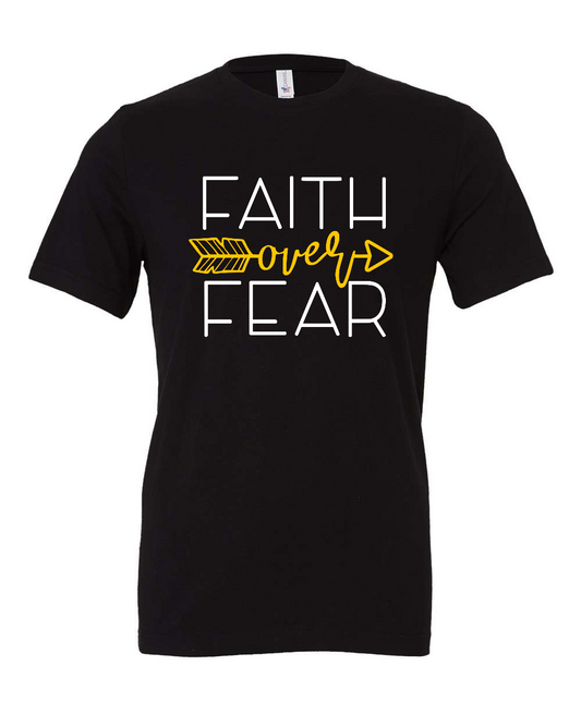 Faith over Fear T-Shirt (white/gold print)