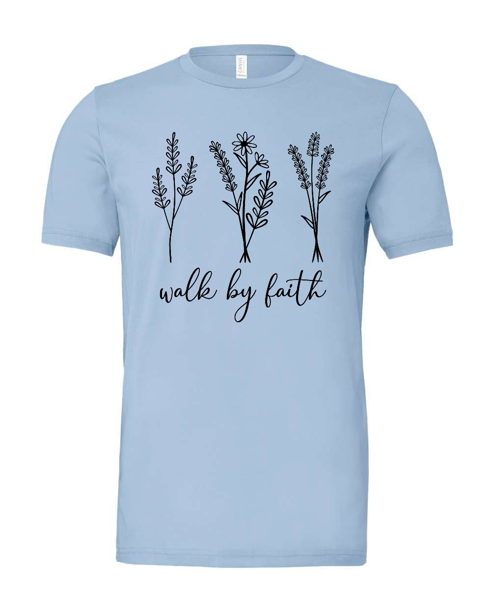 Walk by faith T-Shirt (black print)