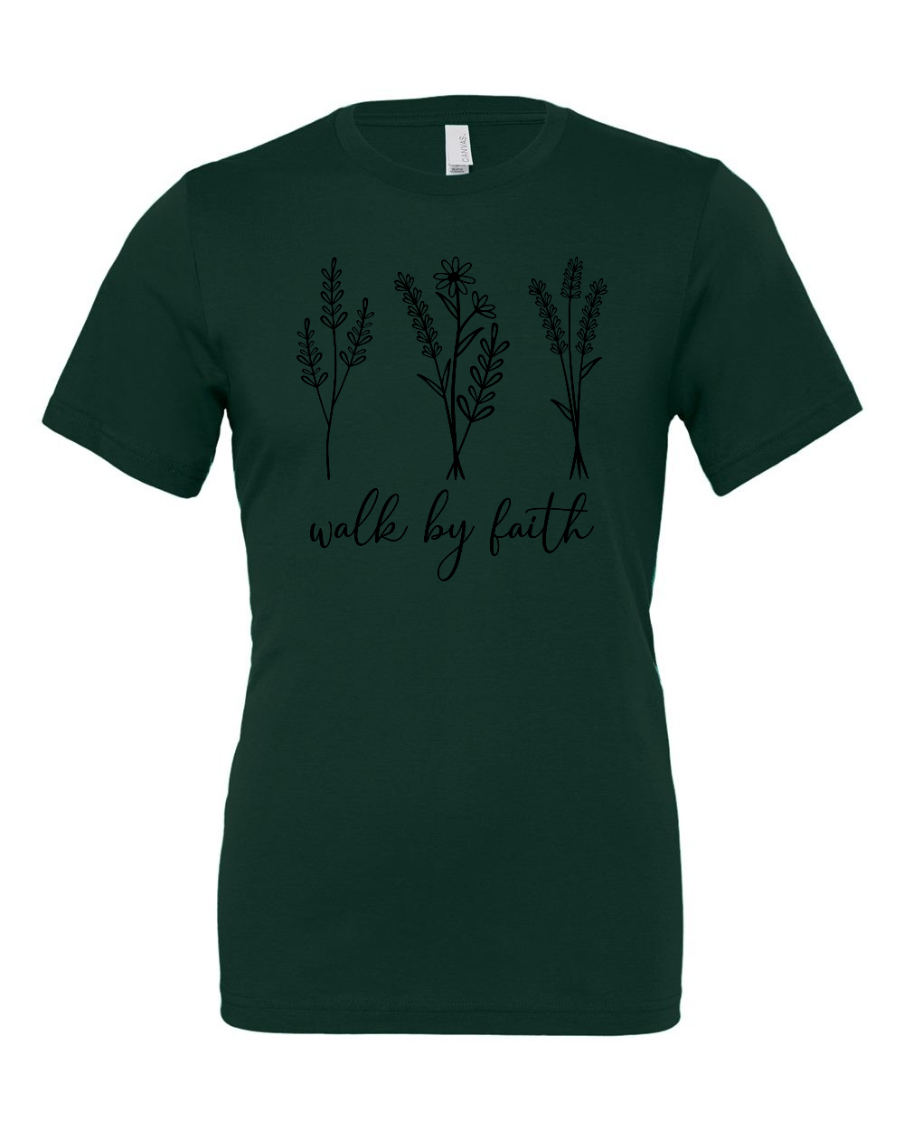 Walk by faith T-Shirt (black print)