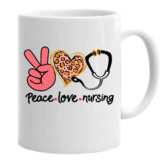 Peace Love Nursing 11oz ceramic mug