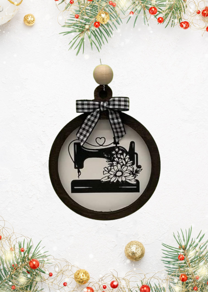 Sewing Machine ornament | Sewing Ornament | gift | holiday ornament | craft room decor