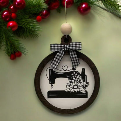 Sewing Machine ornament | Sewing Ornament | gift | holiday ornament | craft room decor