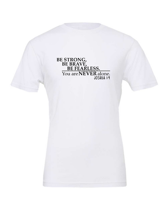 Joshua 1:9 T-Shirt (black print)