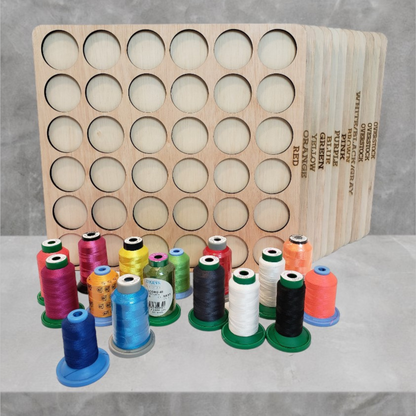 Sort-by-Color embroidery thread storage trays