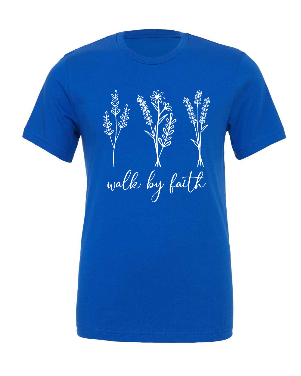 Walk by faith T-Shirt (white print)