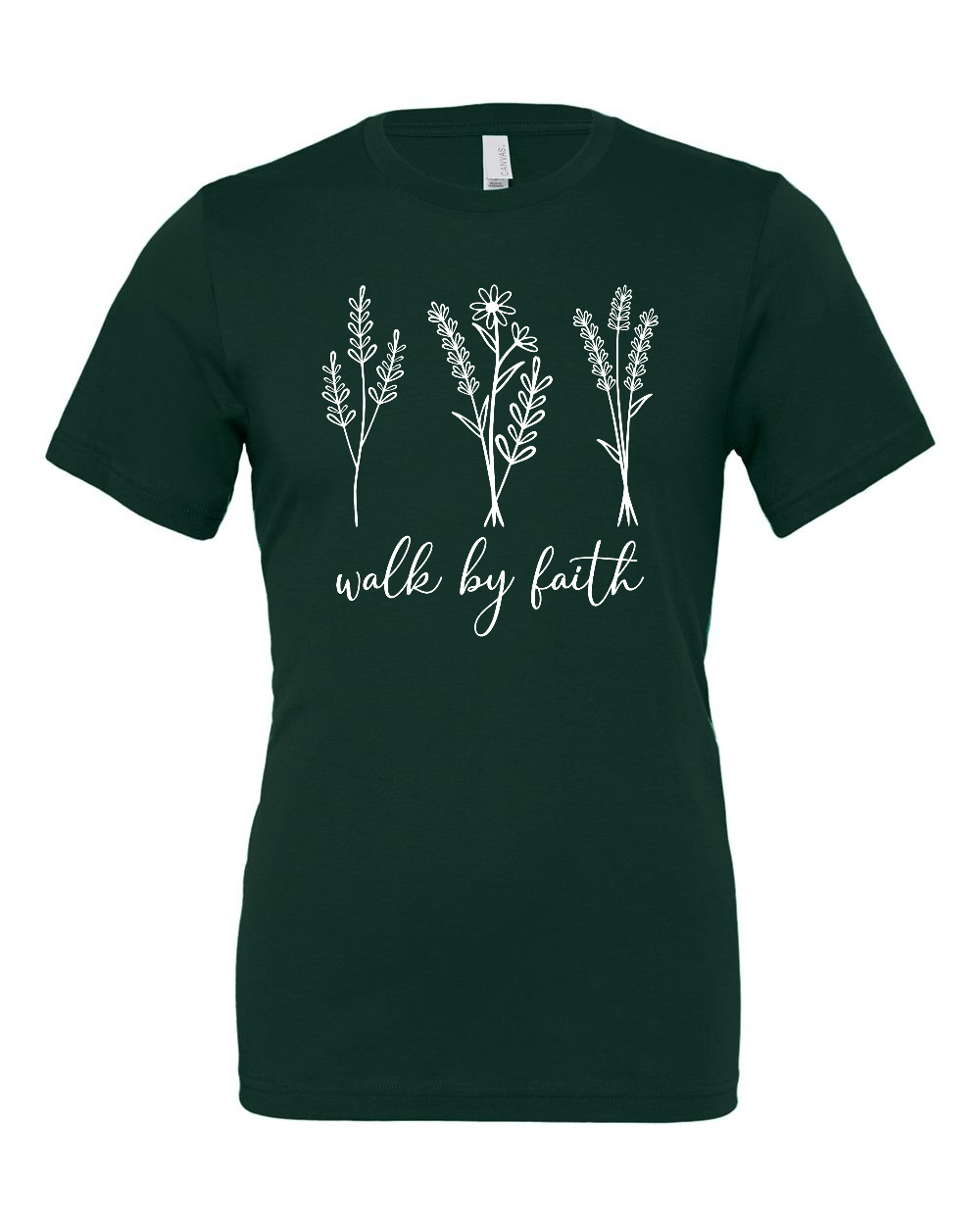 Walk by faith T-Shirt (white print)